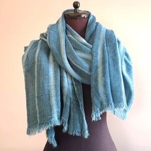 TREASURE & BOND Blue Stripes Rectangle Scarf